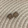 Round Rose Druzy 925 Sterling Silver Stud Earrings, thumbnail 1 of 5