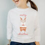 Merry Christmas Jumper Sweatshirt For Adult Child, thumbnail 3 of 6