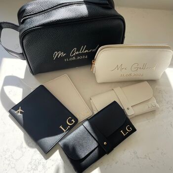 Personalised Mrs Bride Wedding Makeup Cosmetic Bag, 5 of 5