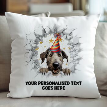 Personalised Irish Wolfhound Birthday Break Through Dog, 5 of 8
