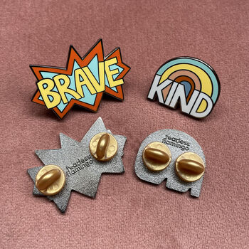 Be Brave Enamel Pin Badge, 4 of 6