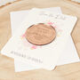 Personalised Rose Gold Circle Save The Date Magnet, thumbnail 1 of 4