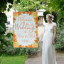 Personalised Autumn Wedding Welcome Sign, thumbnail 1 of 3