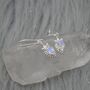 Rainbow Moonstone Teardrop Earrings: Silver Or Gold, thumbnail 7 of 9