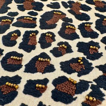 Mini Leopard Print Embroidery Kit, 10 of 12