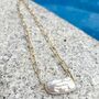 Rafa Pearl Necklace With Textured Chain, thumbnail 1 of 5