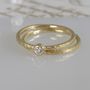 Dainty Gold And Diamond Engagement Ring, thumbnail 4 of 6
