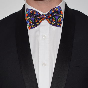 Modern Bow Tie Stained Glass Print By Jennifer Rothwell