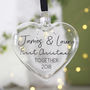 First Christmas Together Glass Bauble For Couples, thumbnail 1 of 3