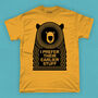 Funny Muso Bear Music Adult Men's T Shirt, thumbnail 3 of 8