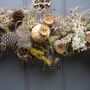 Poppy, Cone And Lichen Twig Heart Wreath Wedding Decor, thumbnail 3 of 4