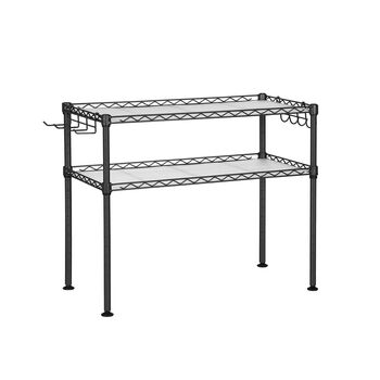 Two Tier Adjustable Microwave Oven Rack, 4 of 7