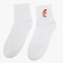 Women's Christmas Hedgehog Embroidered Cotton Ankle Socks Five Pack, thumbnail 3 of 7