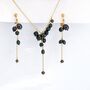 Womens Pearl Waterfall Necklace Earrings Jewellery Set, thumbnail 5 of 12