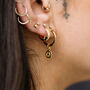 Vermeil Gold Peace Sign Hoops, thumbnail 4 of 4