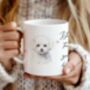 Personalised Bichon Frise Dog Hearts Pet Gift Mug, thumbnail 1 of 2