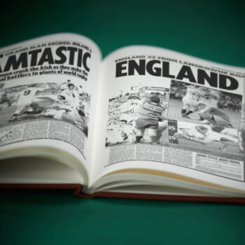 English Rugby Team Personalised Gift Newspaper Book, 9 of 12