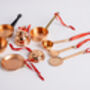Set Of Nine Hadnmade Copper Miniature Kitchen Utensils Set – Collectible Decor And Xmas Tree Festive Ornaments, thumbnail 3 of 4
