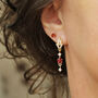 Red Crystal Art Deco Style Drop Earrings, thumbnail 2 of 9