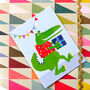 Mini Crocodile Greetings Card, thumbnail 1 of 5