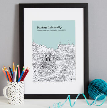 Personalised Durham Graduation Gift Print, 8 of 9