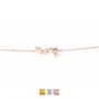 Plain Five Star Bracelet Rose Or Gold Plated 925 Silver, thumbnail 1 of 8