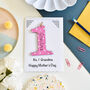 Personalised Mother's Day Pink No. One Nanny Card, thumbnail 2 of 2