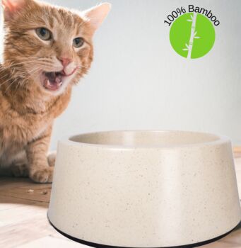 Bamboo Eco Friendly Pet Bowl For Dogs And Cats, 2 of 10
