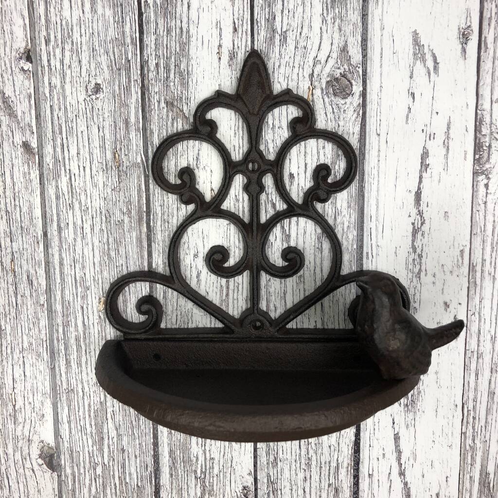 Conwy Cast Iron Wall Bird Feeder By Garden Selections