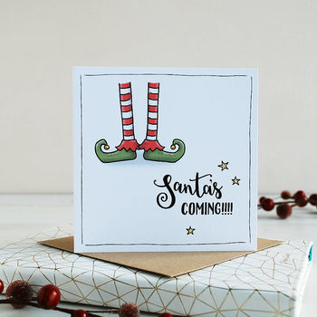 Elf Inspired Christmas Card Pack, 3 of 6