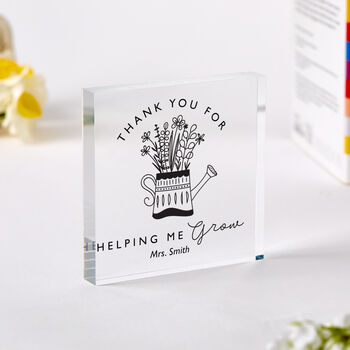 Thank You Teacher Gift Helping Me Grow Plaque, 3 of 5