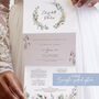 Periwinkle Wreath Concertina Wedding Invitations, thumbnail 2 of 7