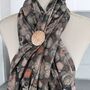 Gift Boxed Multicoloured Circles Scarf And Magnetic Brooch Set, thumbnail 4 of 7
