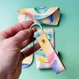 Handmade Leather Key Loop Hand Painted, thumbnail 3 of 9