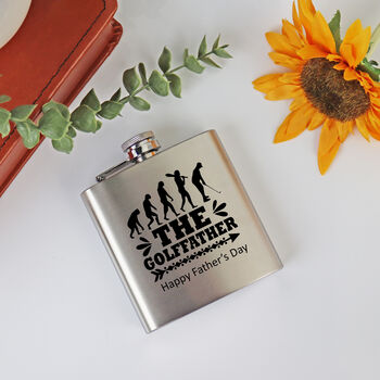 Golf Father Hip Flask, 2 of 6