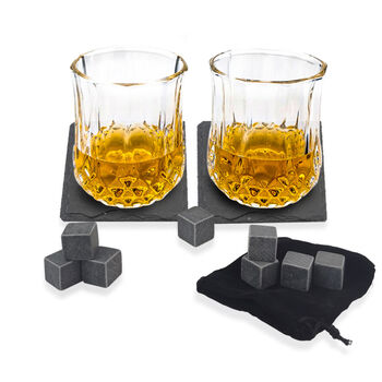 Personalised Whisky Glasses And Stones Set, 3 of 6