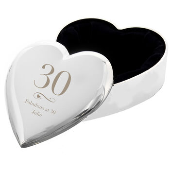 Personalised 50th Birthday Heart Trinket Box, 2 of 2