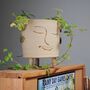 Face And Leaves Planter, Pencil Holder, Vase, thumbnail 5 of 8