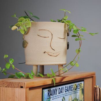 Face And Leaves Planter, Pencil Holder, Vase, 5 of 8