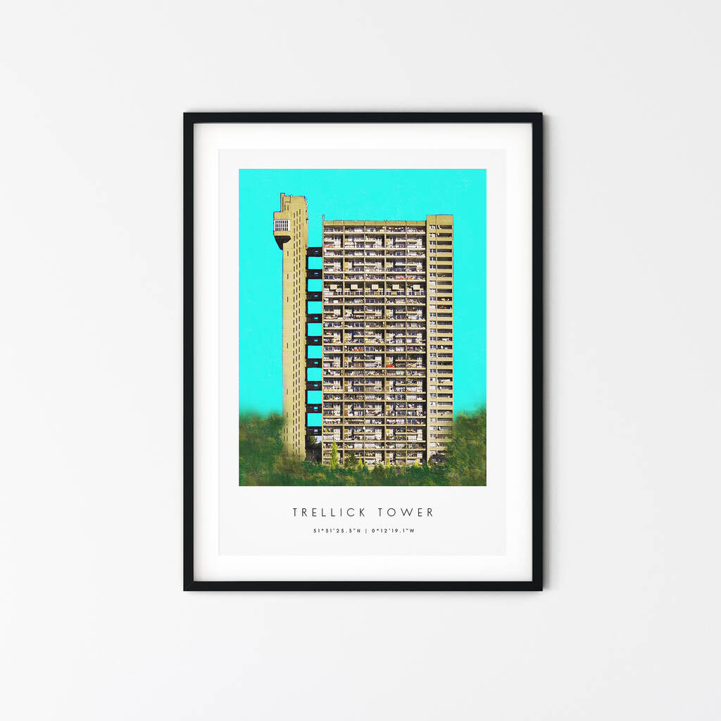 Trellick Tower London Architecture Print By Mytypeprint