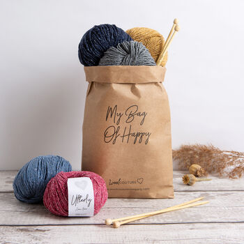 Moss Stitch Bag Easy Knitting Kit, 6 of 7