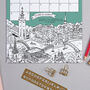 2024 City Illustration Wall Calendar, thumbnail 6 of 6