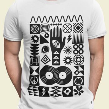 Abstract Vinyl Record T Shirt – Music Lover Gift For Men | Organic Cotton, 2 of 9
