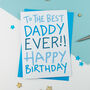Best Daddy Birthday Card Hand Drawn Style, thumbnail 1 of 2