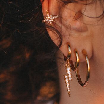 Classic Single Conch Hoop Single Earring, 11mm, 4 of 6