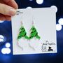 Christmas Tree Hat Gnome Gonk Earrings, thumbnail 1 of 8