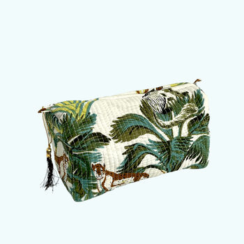 Wild Animal Print Cotton Washbag, Make Up Bag, Set Of Three, 5 of 6