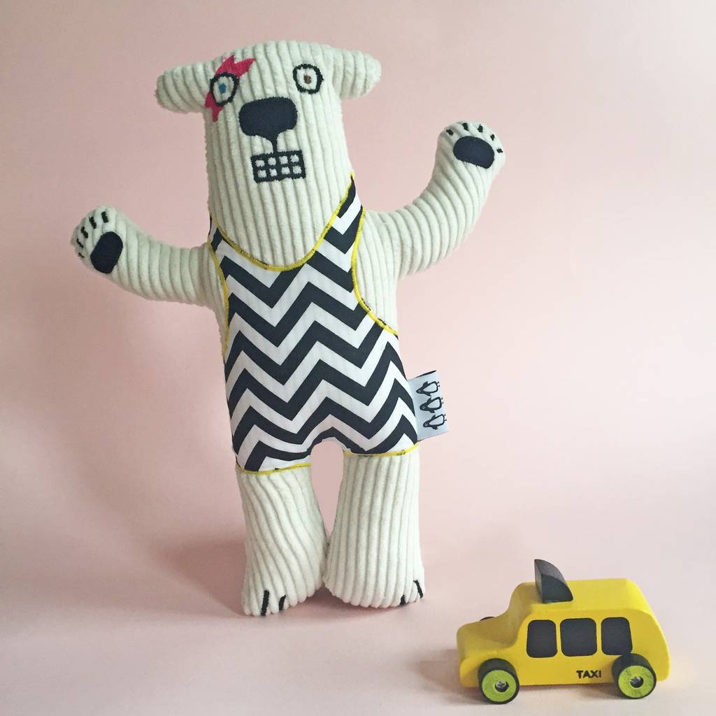 Handmade Polar Bear Soft Toy Can Be Personalised