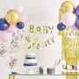 Gold Foil Pink And Navy Baby Grow Gender Reveal Napkins, thumbnail 2 of 2