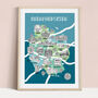 Herefordshire Map Print, thumbnail 1 of 2